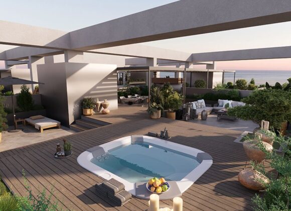 Studio apartment in a residence with hotel-style facilities. Bar