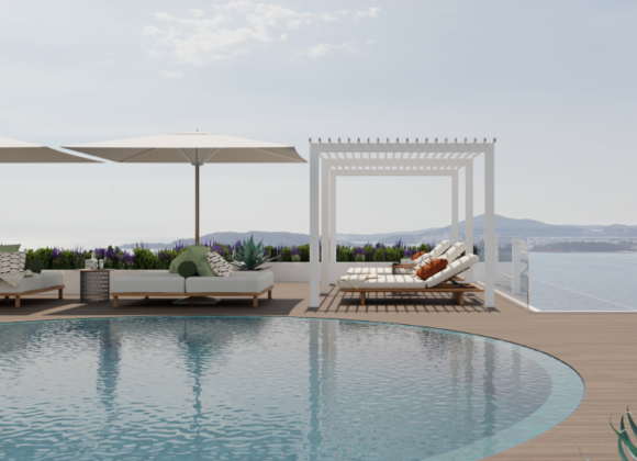 Studio apartment in an apartment complex. Sveti Stefan (Budva)