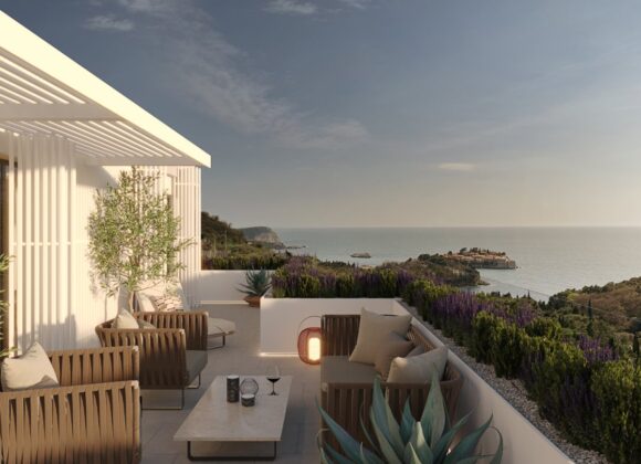 Studio apartment in an apartment complex. Sveti Stefan (Budva)